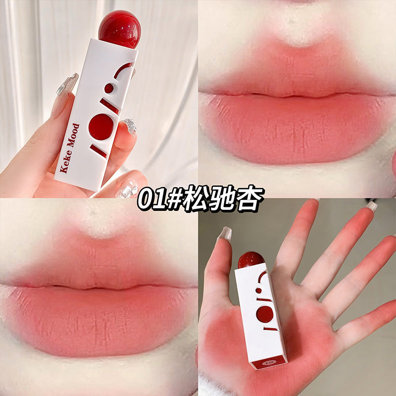 Kekekmood pure desire cream four-corner lip glaze matte velvet matte non-fading white lipstick affordable student 