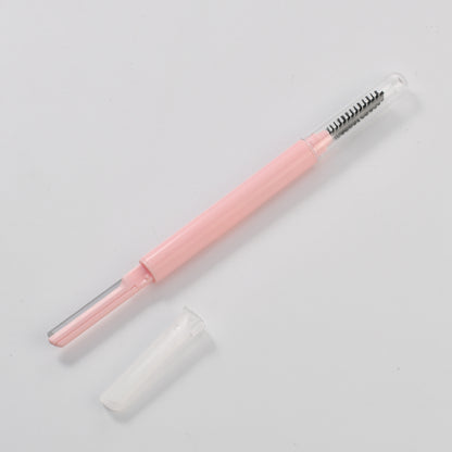 Luomei's new two-ended straight-handled eyelash comb eyebrow trimmer novice with protective cover multi-functional eyelash brush eyebrow trimmer 