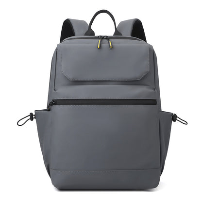 Kabinu new casual backpack men's leather film waterproof business work computer bag middle school student travel backpack 