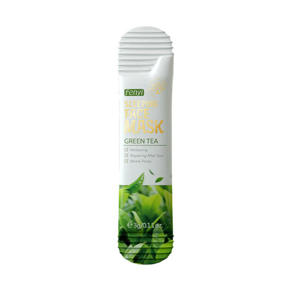 Fenyi Green Tea No-Rinse Sleeping Mask 3g Night Moisturizing Facial Skin Care Products နယ်စပ်ဖြတ်ကျော် ထောက်ပံ့ရေး 1 Pack 