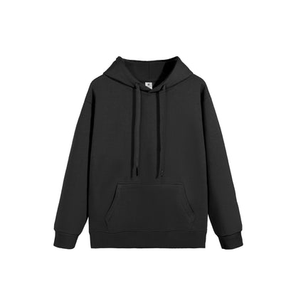 Autumn new 320g trendy brand loose sports casual men and women with the same style drop shoulder hooded mixed cotton double-sided long-sleeved sweater 