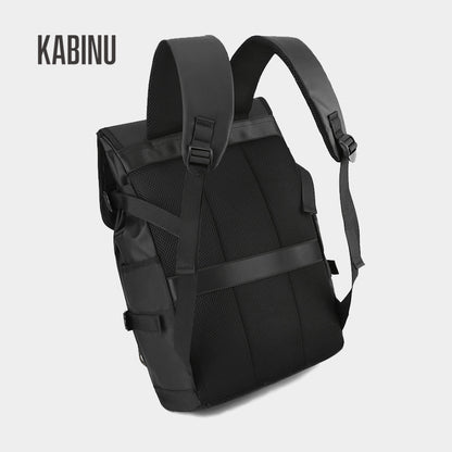 Kabinu casual backpack reflective strips Oxford cloth business computer bag middle school student school bag simple outdoor backpack 