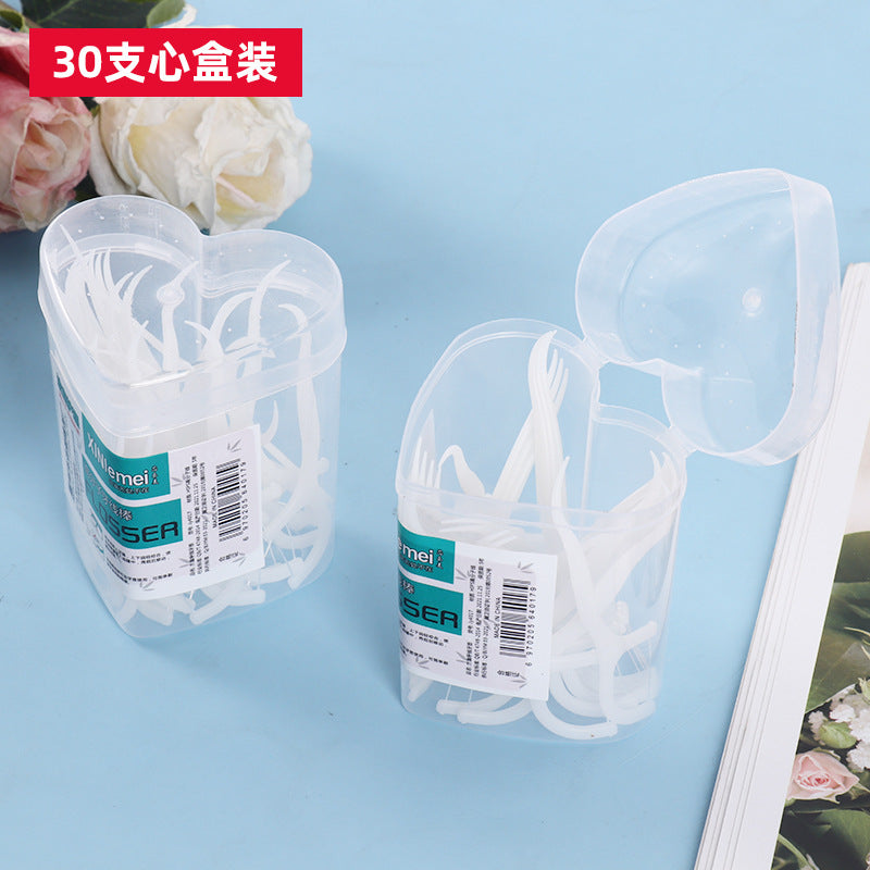 [Xinlemei] Boxed dental floss picks, about 30 pieces, family size, disposable fine polymer toothpicks, directly sold by the manufacturer 