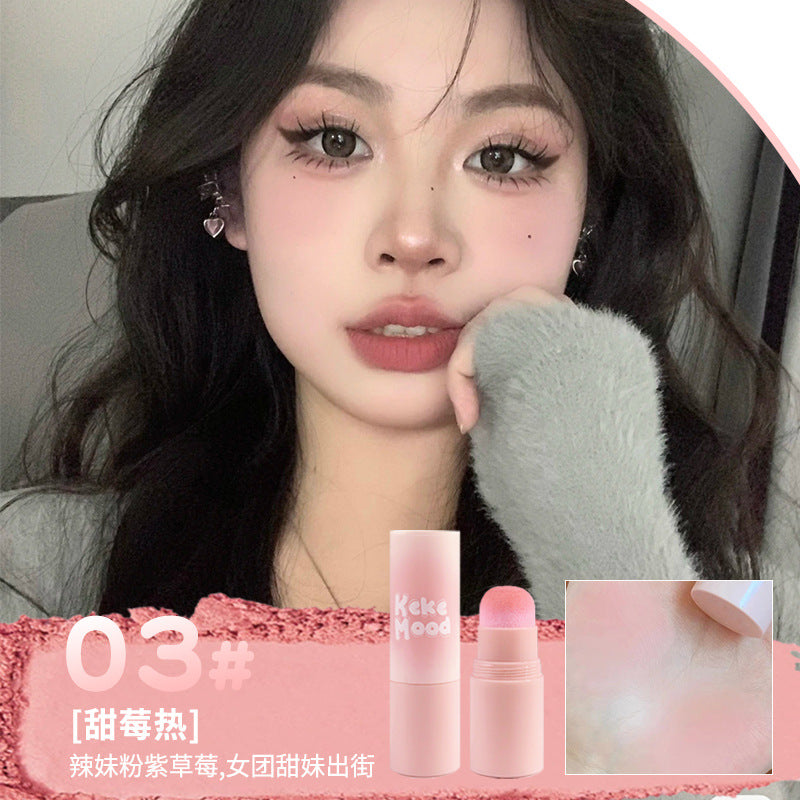 Kekemood poke blush stick vitality expansion color natural whitening lasting pure desire matte monochrome rouge blush 