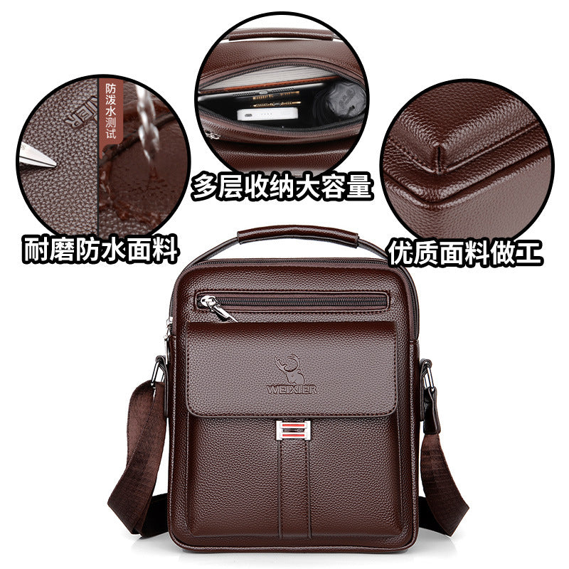 Men's bag breathable and wear-resistant men's shoulder bag satchel men's retro large-capacity Messenger bag men's backpack cross-border 