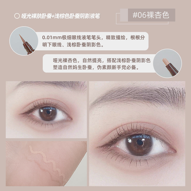 Maxfine three-dimensional star eye double-headed pen eyeliner gel pen waterproof not easy to smudge under the eyes extremely fine makeup wholesale female 