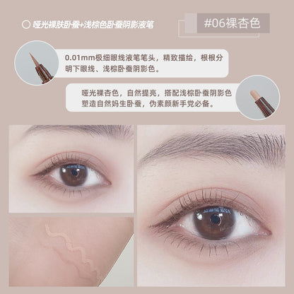 Maxfine three-dimensional star eye double-headed pen eyeliner gel pen waterproof not easy to smudge under the eyes extremely fine makeup wholesale female 