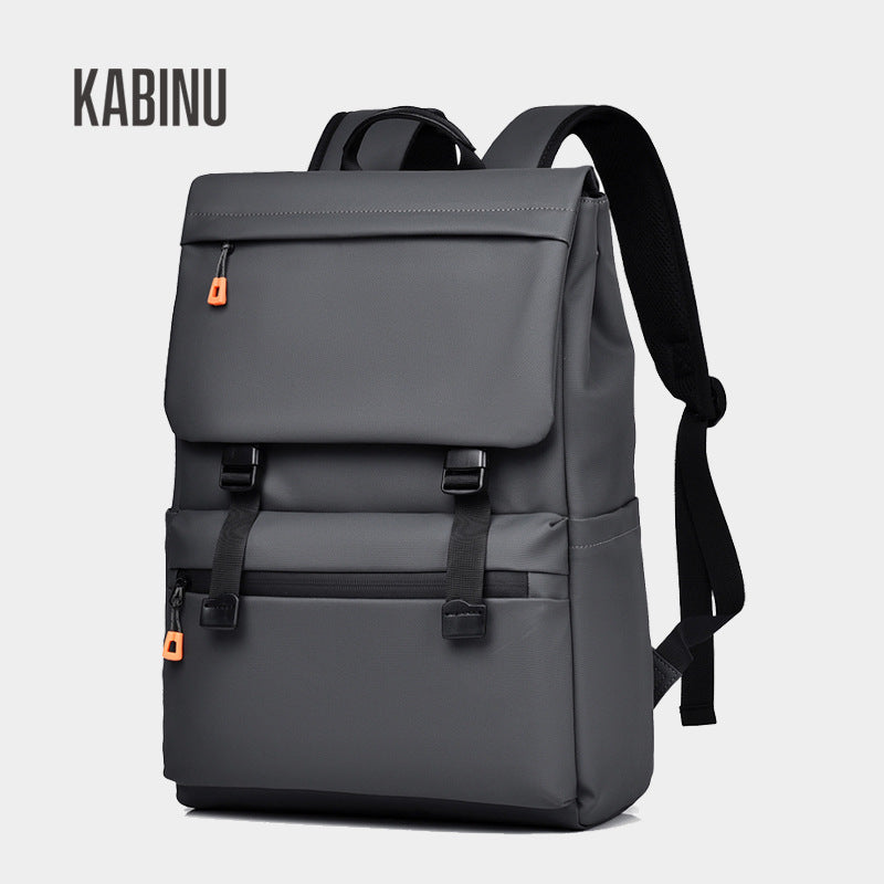 Kabinu casual backpack leather membrane waterproof business commuter computer bag backpack middle school student bag bag 