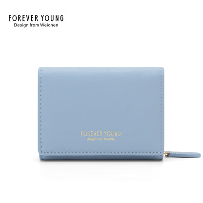 Forever Young Women's Short Wallet Ticket Holder 30% Off ပေါ့ပါးသော ဘက်စုံသုံး နှစ်မျိုးသုံး ကတ်ကိုင်ဆောင်သူ အမျိုးသမီးများ အကြွေစေ့အိတ် 