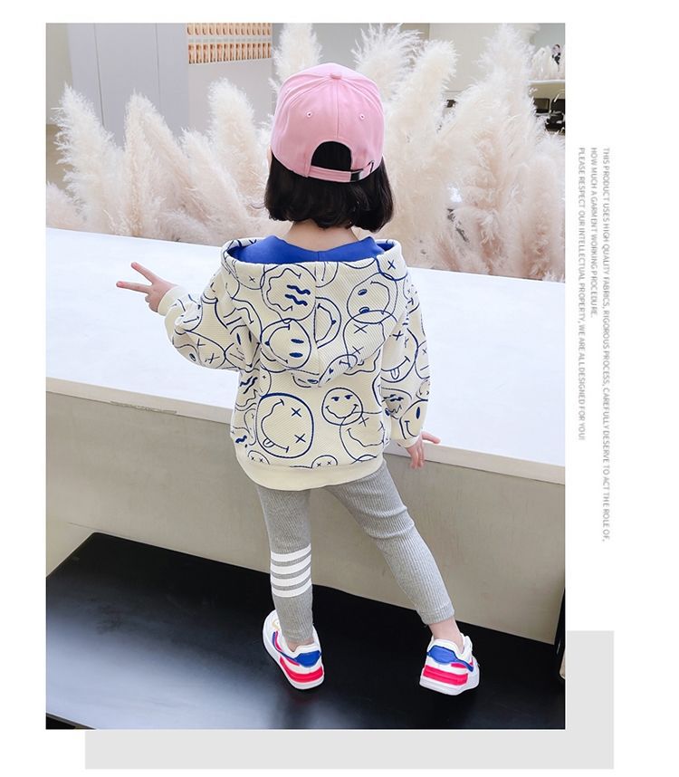 2023 spring and autumn new style hooded sweatshirts for boys and girls, casual suits, fashionable, cute and versatile long-sleeved tops, children's clothing trends 