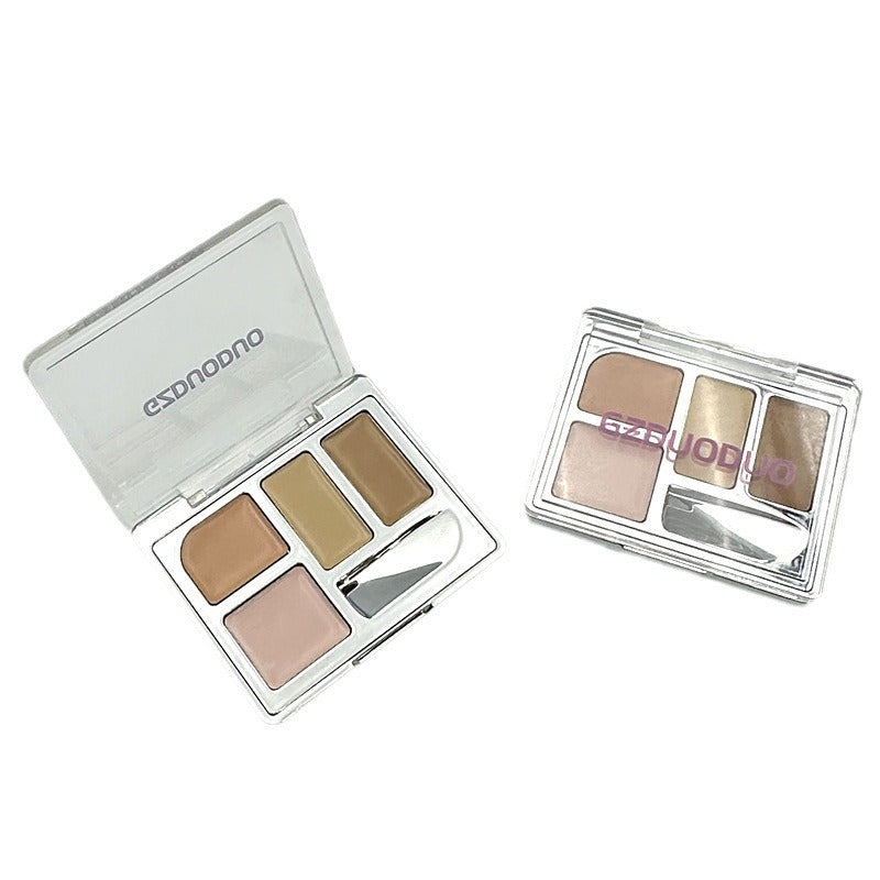 Manufacturer's four-color concealer to brighten your complexion, lasting, waterproof, sweat-proof, earth-tone, invisible pores, super hot concealer palette 