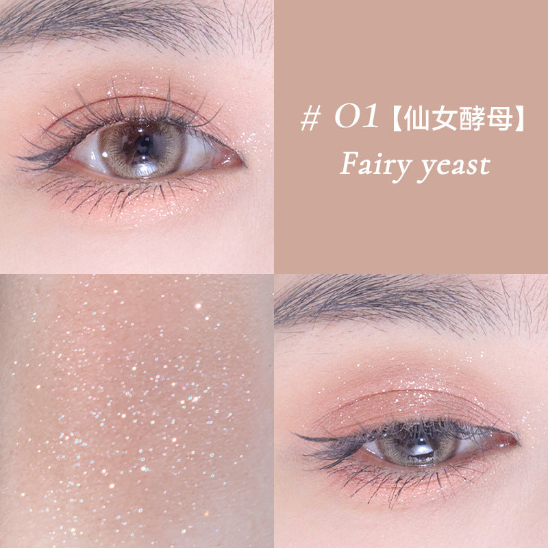 NOVO diamond shimmer liquid one drop eye shadow brightens single color eye shadow liquid pearlescent fine shimmering tears waterproof and not easy to remove makeup 