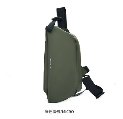 New trendy casual crossbody chest bag large capacity outdoor sports crossbody bag waterproof shoulder bag cross-border straight hair 