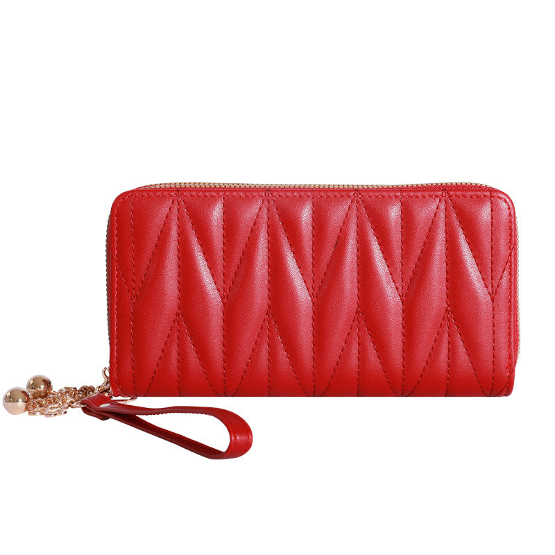 2022 New Women's Wallet Korean Style Fashion Wrist Mobile Phone Bag Multiple Card Slots Coin Purse Card Bag Mobile Phone Bag Women's 