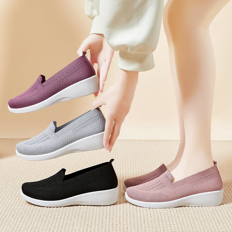 Shoes women's 2023 summer old Beijing cloth shoes foreign trade women's shoes breathable cross-border middle-aged and elderly soft-soled mother shoes 