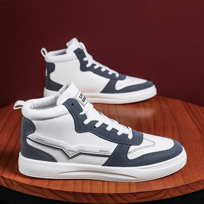 2022 spring new hot style high-top small white board shoes trendy all-match sports casual men's shoes trendy white shoes 599 