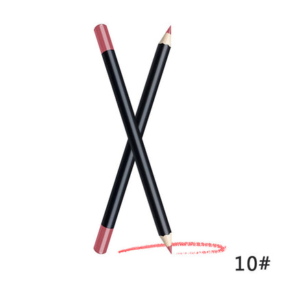 12-color lip liner can be used as eyeliner, multi-purpose lead-free cosmetic pen with box, neutral foreign trade export, small batch 