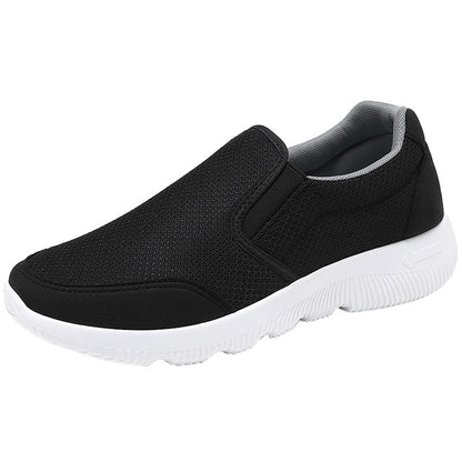 Old Beijing cloth shoes women's 2023 spring new soft-soled men's and women's casual one-piece casual walking shoes for middle-aged and elderly people 