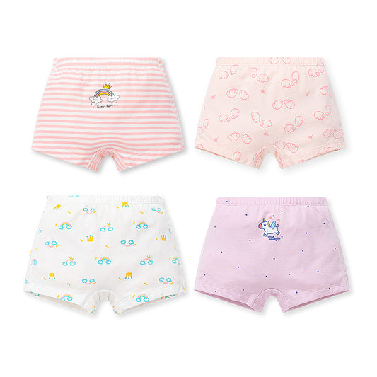 23 children's underwear girls boys underwear pure cotton baby A-type shorts four-corner big children cartoon