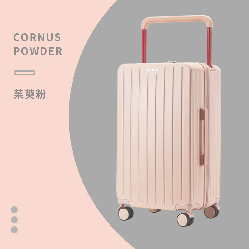 Trolley suitcase with central wide trolley suitcase ABS+PC for women large capacity password suitcase universal wheel for men 