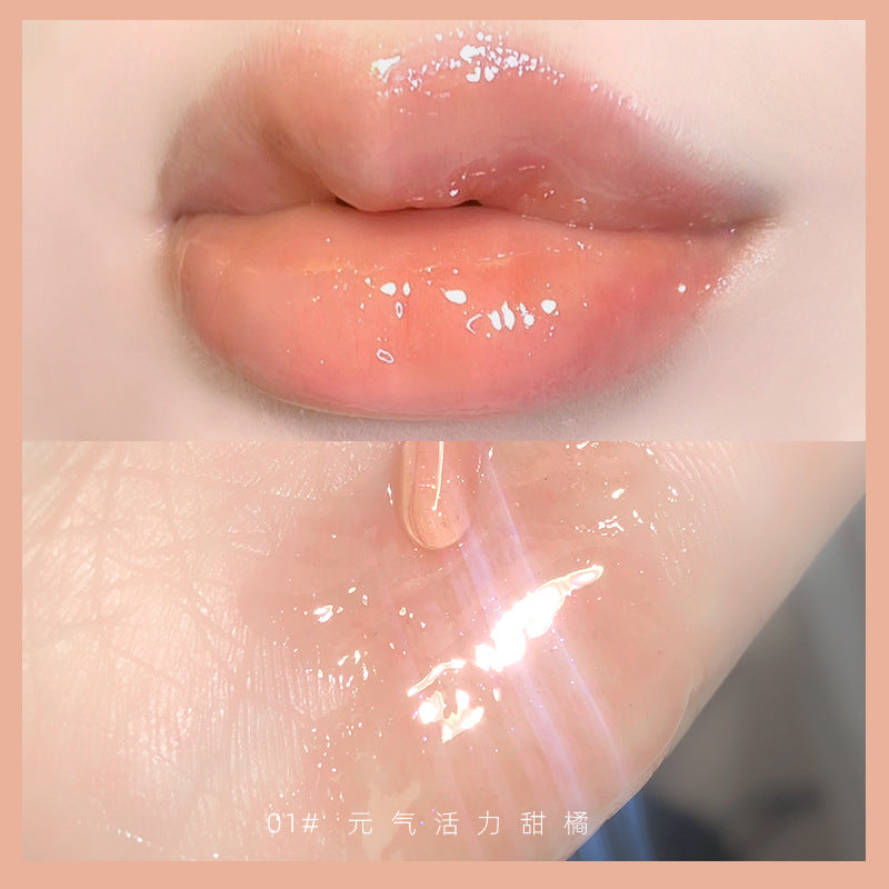 Maxfine water light beautiful lip gloss moisturizing lip glaze lasting whitening jelly glass mirror lip gloss wholesale 