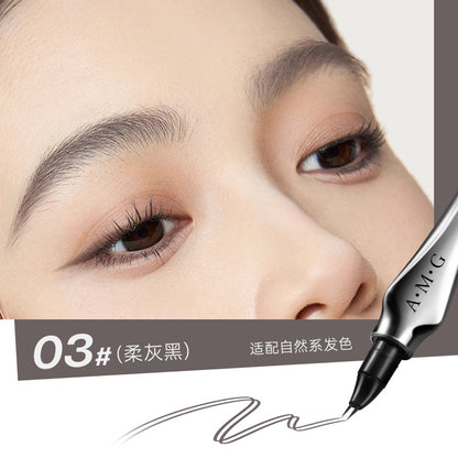 AMG two-pronged eyebrow pencil, each root is distinct, wild eyebrow water eyebrow pencil, eyeliner, waterproof, female and male special water eyebrow pencil 