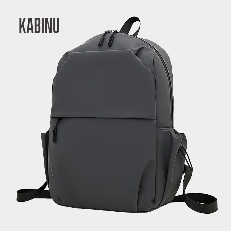 Kabinu simple backpack casual solid color backpack business commuter computer bag middle school student school bag corporate logo 