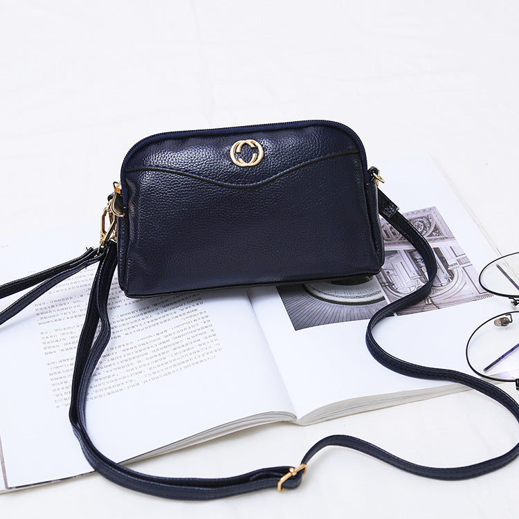 New Ladies Small Bag Korean Mini Messenger Bag Simple Fashion Clutch Shoulder Bag Litchi Pattern Shell Female Bag 