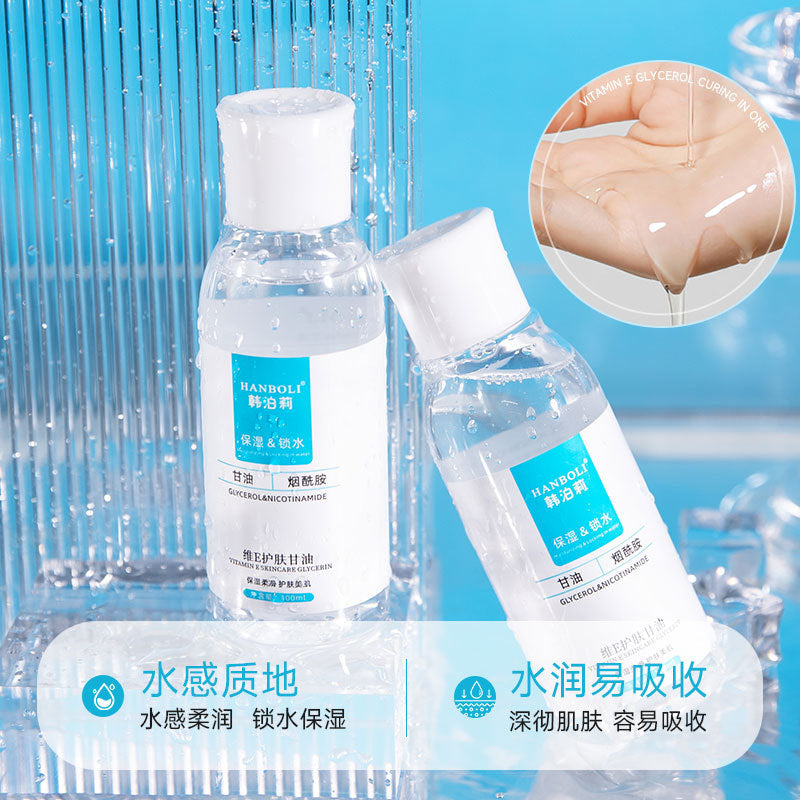 Hanbo Liwei E skin care glycerin သည် အစိုဓာတ်ထိန်းပေးခြင်း၊ ရေဓာတ်ဖြည့်တင်းပေးပြီး အသားအရေအရောင်တောက်ပစေခြင်း၊ မိတ်ကပ်မလိမ်းမီ အမှုန့်မကပ်ဘဲ အခြောက်ခံခြင်း ဆန့်ကျင်ခြင်း 