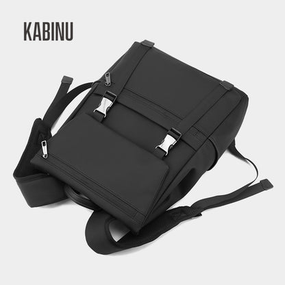 Kabinu new backpack Oxford cloth solid color business commuter backpack computer backpack middle school student bag 