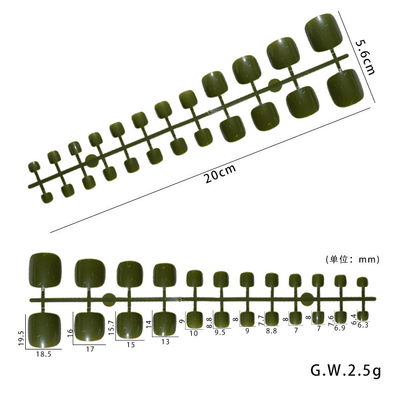 လက်သည်းခြေသည်းလက်သည်းများ 24 အပိုင်းပိုင်း ဥရောပနှင့်အမေရိကန် အစိုင်အခဲအရောင် လက်သည်းခြေသည်း ခြေသည်းလက်သည်းများ ဖြုတ်တပ်နိုင်သော DIY Wearable Toenails