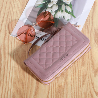 Wallet Women 2023 New Long Style အမျိုးသမီးလက်ကိုင် ကိုရီးယားစတိုင် ပေါ့ပေါ့ပါးပါး လက်ကိုင်ဖုန်း အိတ် နှစ်ထပ် Zipper ပိုက်ဆံအိတ် ကြီးမားသော Capacity Card Holder 