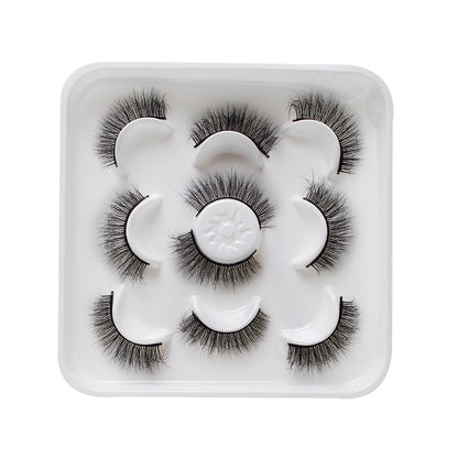 dingsen false eyelashes factory cross-border stable supply of explosive hair, a total of 5 pairs of messy thick eyelashes 