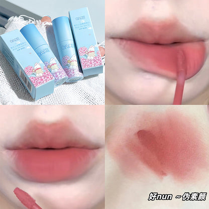 CACE Blue Sky Blue Matte Lip Mud Anime Style Bunny Lip Glaze Student Three-Piece Blue Set Wholesale 