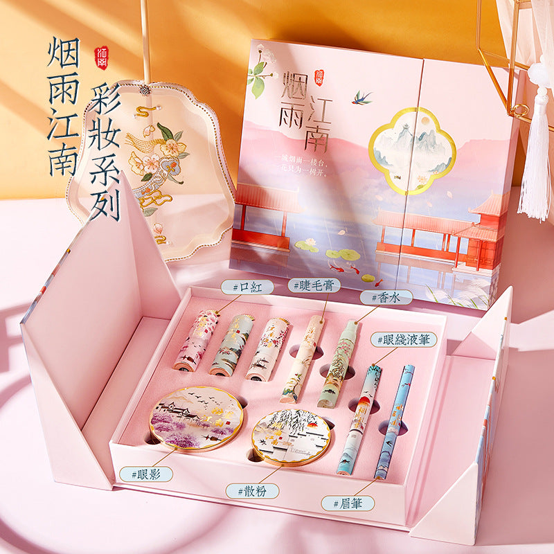 Douyin Internet celebrity recommends OA Yanyu Jiangnan style makeup gift box Valentine's Day 520 Chinese Valentine's Day gift carved lipstick