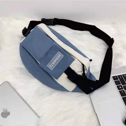 Ins trendy brand chest bag men's casual Japanese one-shoulder small backpack female student trend Messenger bag 2022 new waist bag 