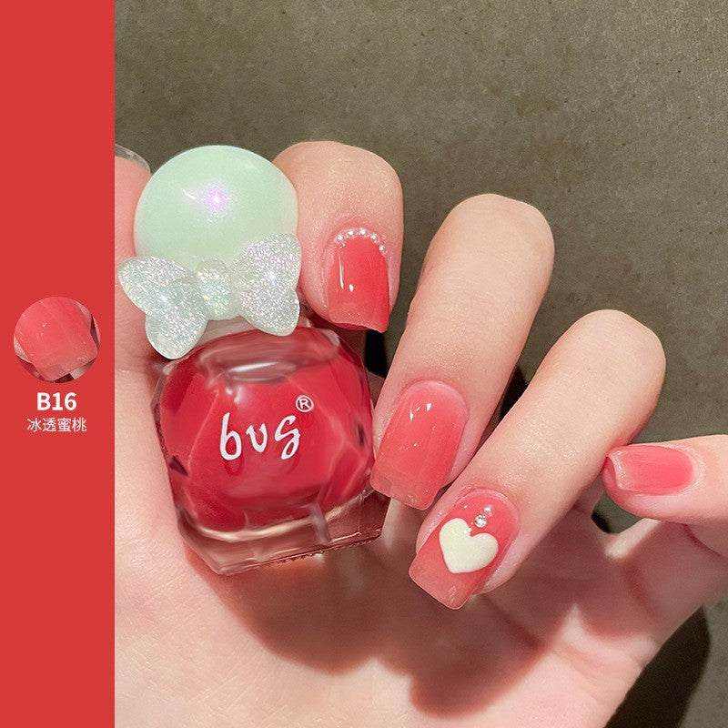 BVG small diamond nail polish no baking quick drying water-based tearable multi-color whitening nail polish spot one piece delivery 