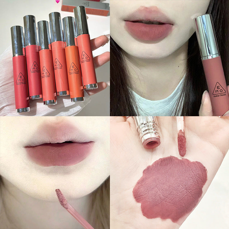 KekeMood matte matte lip glaze lip gloss matte whitening mirror beauty long-lasting velvet affordable student female niche 