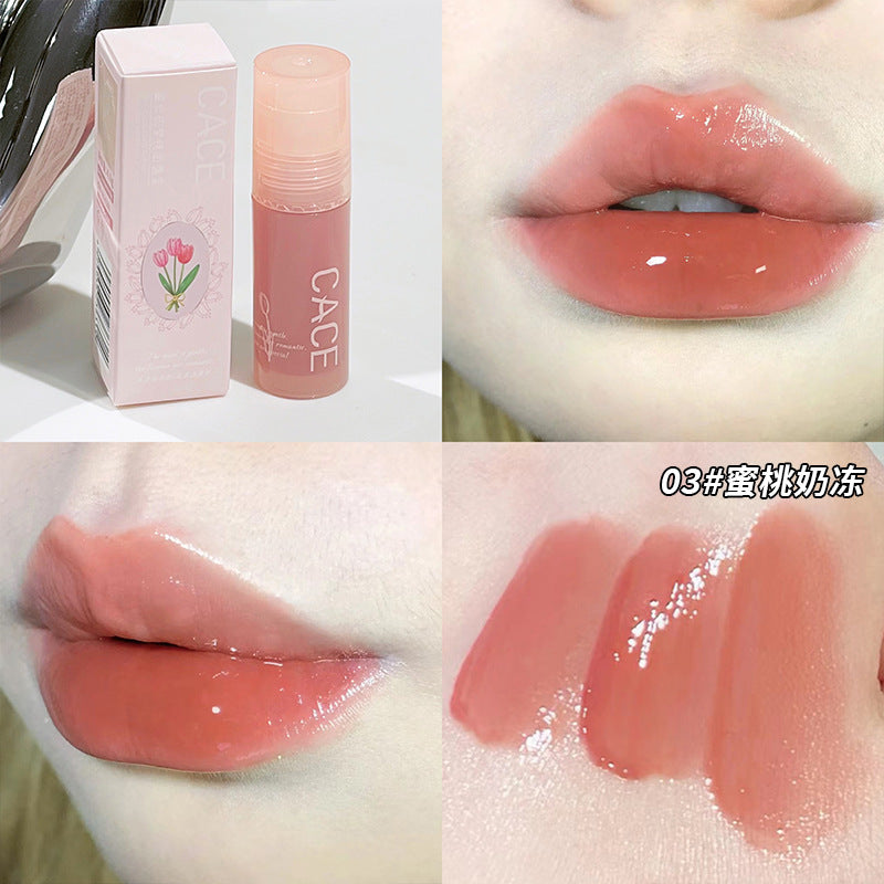 ထုတ်ကုန်အသစ် CACE Liuyun Dream Weaver Mirror Lip Gloss Dudu Lip Moisturizing Lip Oil Student Liquid Cross-Border Wholesale 