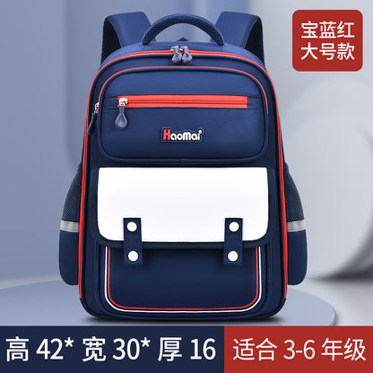 New style primary school students boys and girls large-capacity 1-6 grade schoolbag to reduce the burden waist protection 6-12 years old British backpack 