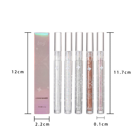 BVG liquid eyeshadow pearlescent sequins brighten the eye bags, large flash polarized diamond sparkle, single color fine flash highlight wholesale 