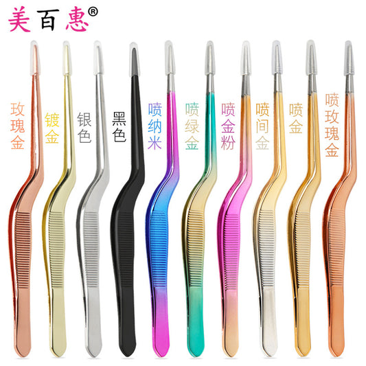 Ear picking clip tweezers baby nose and belly button poop clip baby and children ear picking ear wax clip thickened ear picking tool 