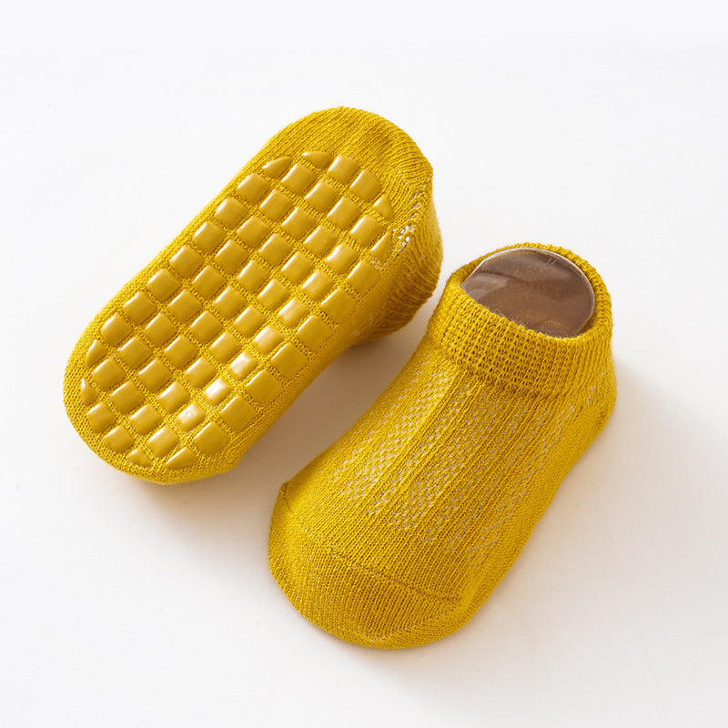 Summer mesh thin children's socks short tube baby socks loose mouth baby non-slip floor socks boat socks