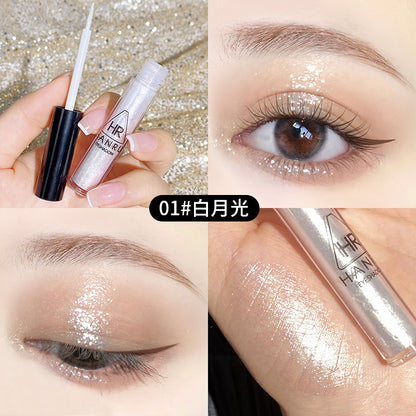 Han Ruxing Diamond Charming Eyes Streaming Eyeshadow Liquid Pearlescent Glitter Tear Makeup Eyeshadow Liquid Waterproof Not Easy to Take Off Eye Makeup Brightening Liquid 