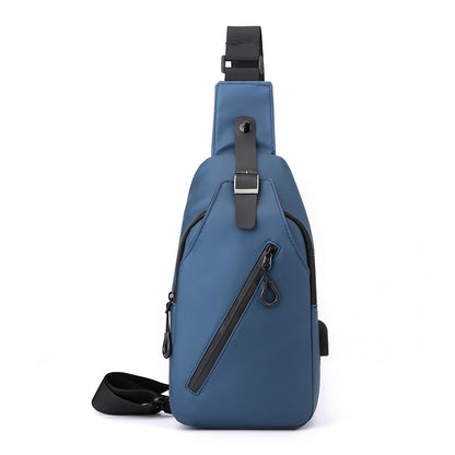 New simple and trendy chest bag men's shoulder Messenger bag water-repellent sports backpack niche men's Messenger bag 