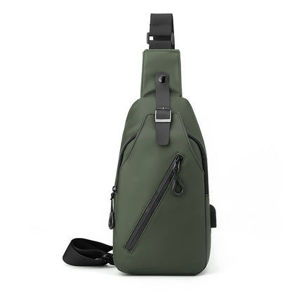 New simple and trendy chest bag men's shoulder Messenger bag water-repellent sports backpack niche men's Messenger bag 