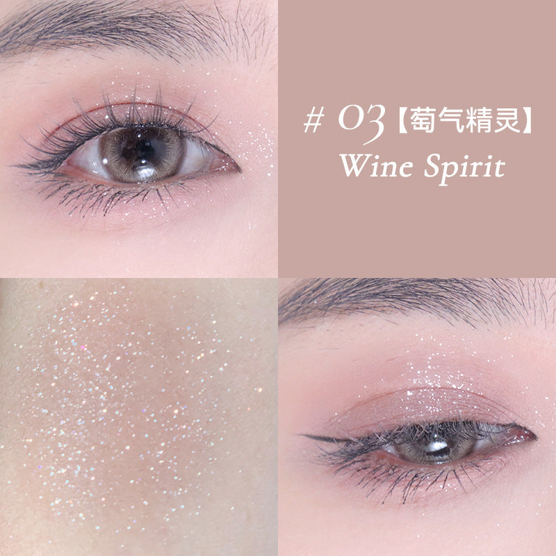 NOVO diamond shimmer liquid one drop eye shadow brightens single color eye shadow liquid pearlescent fine shimmering tears waterproof and not easy to remove makeup 