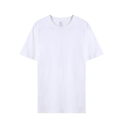 Japanese pure cotton solid color short-sleeved T-shirt men's and women's bottoming shirt white body shirt large size pure black long-sleeved men's half-sleeved t-shirt 