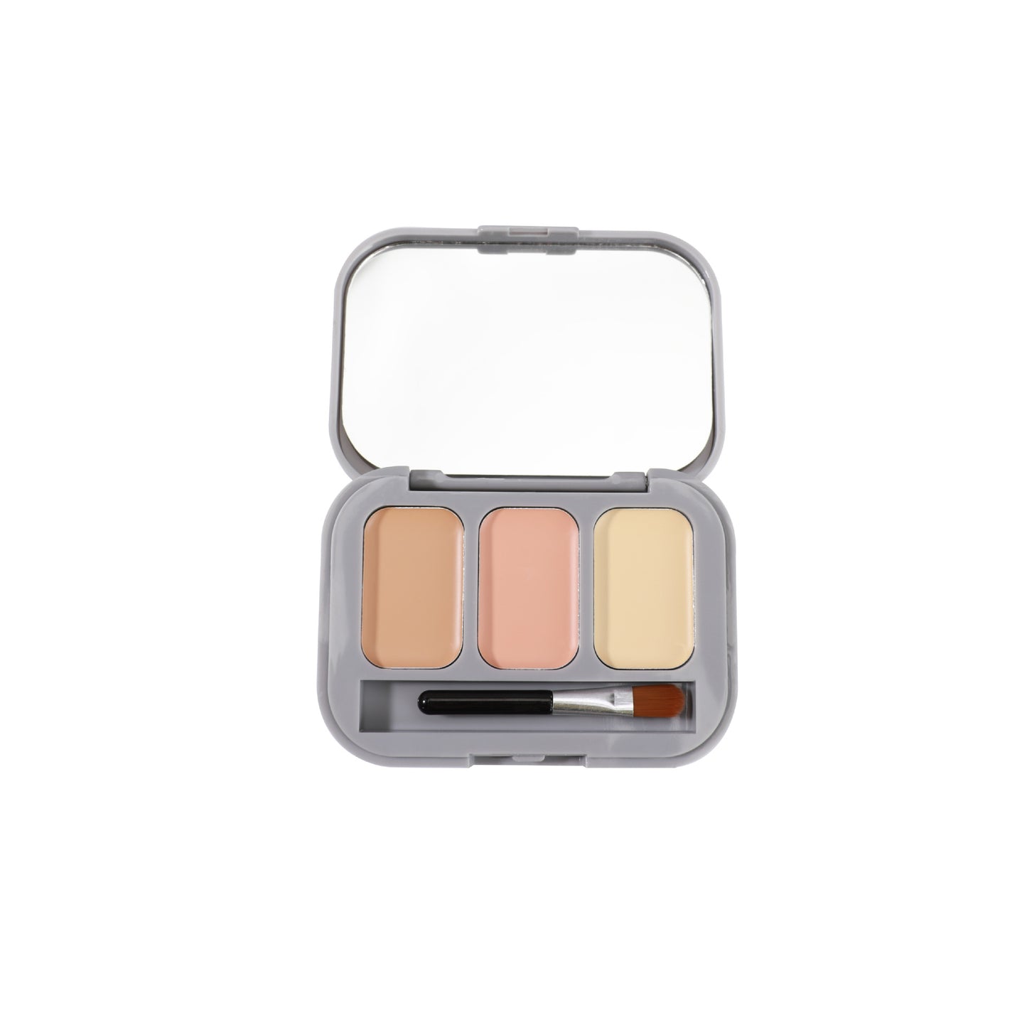 Maxfine Three-Color Correcting Concealer Palette သည် အစက်အပြောက်များ၊ ဝက်ခြံများ၊ အမှောင်စက်ဝိုင်းများ၊ မျက်ရည်ကျင်းများကို ဖုံးအုပ်ပေးသည်၊ 