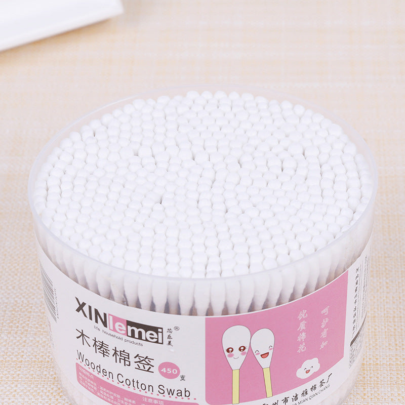 [Xinlemei] 500 round boxed bamboo stick cotton swabs disposable makeup cleaning cotton swabs